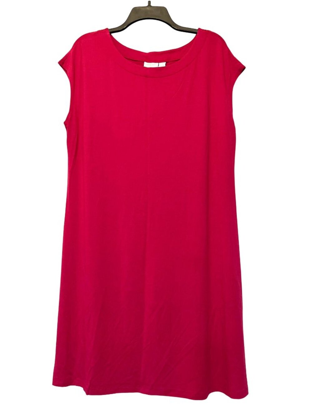 Chicos Wine Sleeveless Tank Dress Size 2 Rayon Blend Made In USA